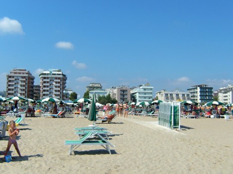 Nádherná pláž v Rimini